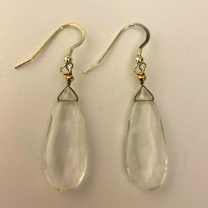 NWT. Quartz Teardrop Earring by Design by Ch Lovin.